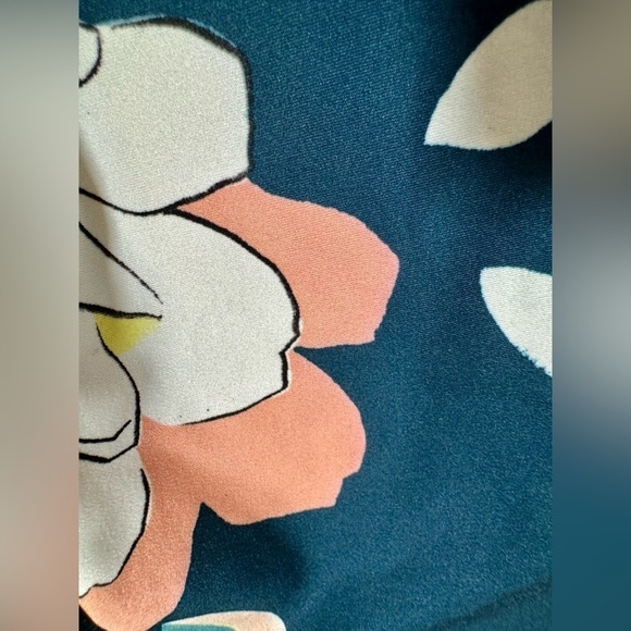 Athleta Leggings Floral Elation 7/8 54023 Dark Teal Peach Green Size Small - Picture 9 of 9